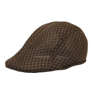 Grandpappy's Hat Brown Mesh Newsboy Cap sz ONE SIZE Mens